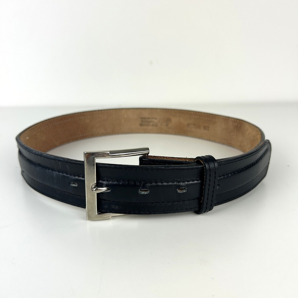 Justin Belt Black Leather Top Grain Cowhide‎ USA Size 28 Western